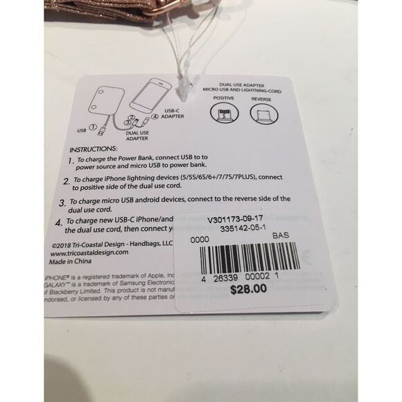 Rose Gold Charging Wallet with Power Bank - Universal Compatibility - Picture 4 of 11